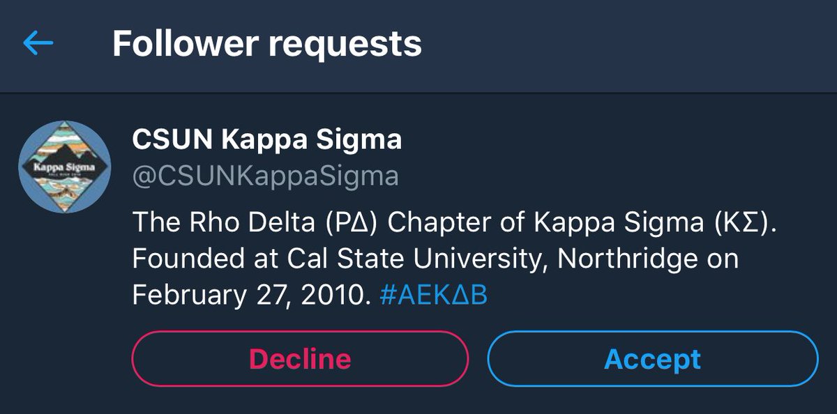 My own sorority won’t follow me. <a href="/csunaxid/">CSUN Alpha Xi Delta</a>