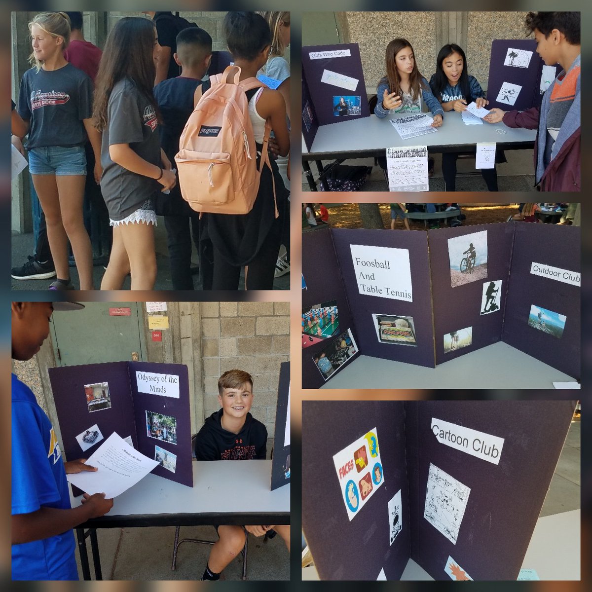 So many clubs at the club fair for students to join today at lunch #teambms <a href="/BUSDSup/">Chris Calabrese, Superintendent</a>
