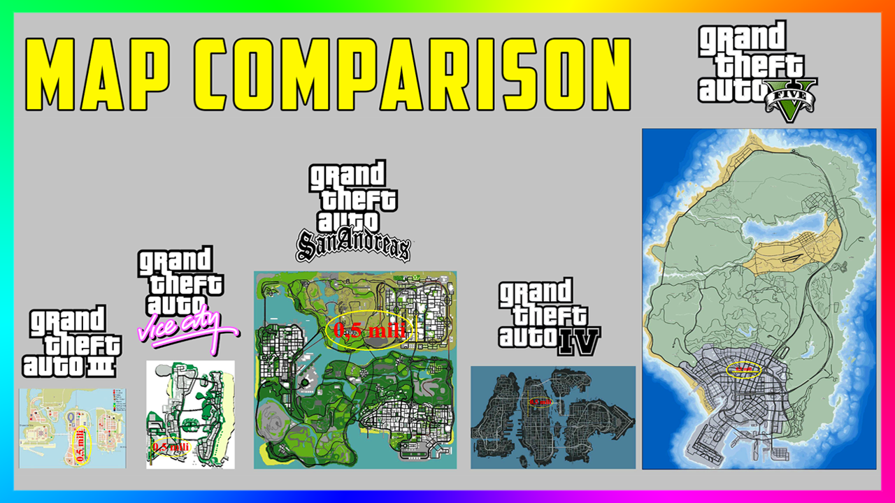 Comparação: Mapa do GTA V vs. GTA San Andreas - GTA 5