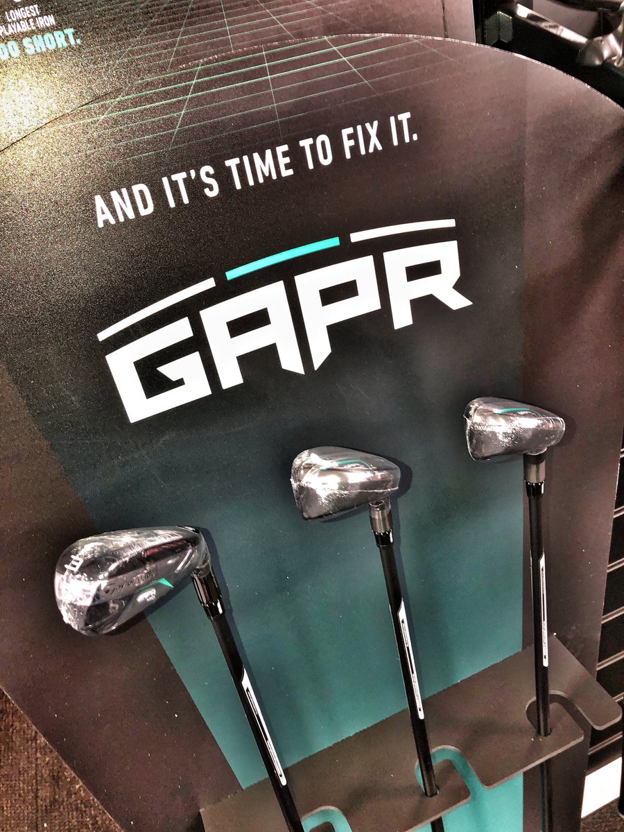GolfClydeway's tweet image. ⚫️ TIME TO PLUG THAT GAP ⚫️

Shiny new things is our theme today and this is no different. The @taylormadegolf GAPR launches in-store tomorrow with full custom fit capability.
The power of a metalwood meets the workability of an iron.
#Thegapinyourgame #Timetofixit #Speedfoam