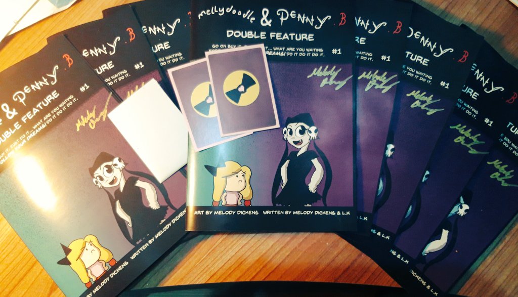 MelodyDickens's tweet photo. The 16 page #Mellydoodle #PennyB comic is available for sale £7.50 / $10 each comes signed with 2 free Mellydoodle cards postage included. c: If you would like one please pay here  https://t.co/NcPR71fTQS &amp; leave your name &amp; address in the description &amp; DM me if you have any Q's. https://t.co/FJBZ4uK7Dq