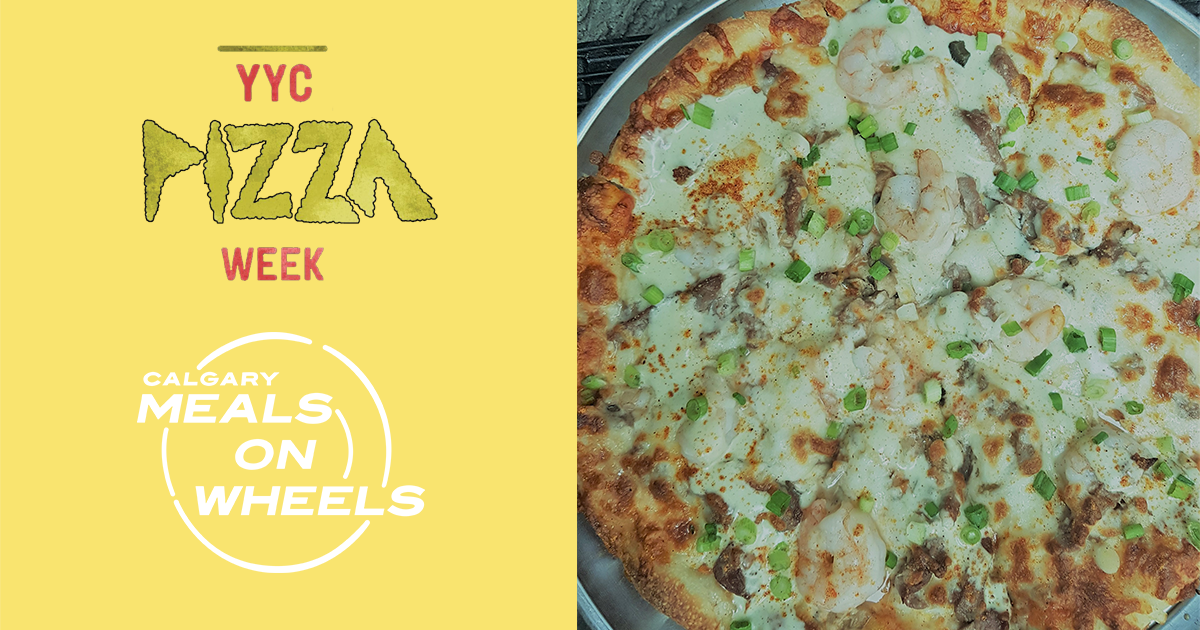 When east Canadian culture blends with west, something thrilling is created! <a href="/UpperDeckon6th/">Upper Deck</a>'s steak and shrimp pizza is marinated overnight, set on a thick crust bed and paired with creamy alfredo goodness. A true taste of Canada east to west! #yycpizzaweek
