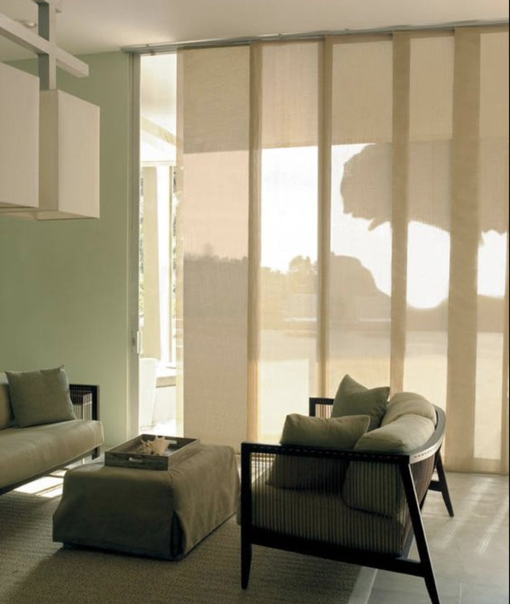 stlouisblinds's tweet image. I love these Hunter Douglas Skyline® Gliding Window Panels window treatments! They add a semi-sheer translucent veil that softens the light and the mounting depth is only a few inches. Perfect for a contemporary style in large windows! #livingroom #skyline #windowpanels #home