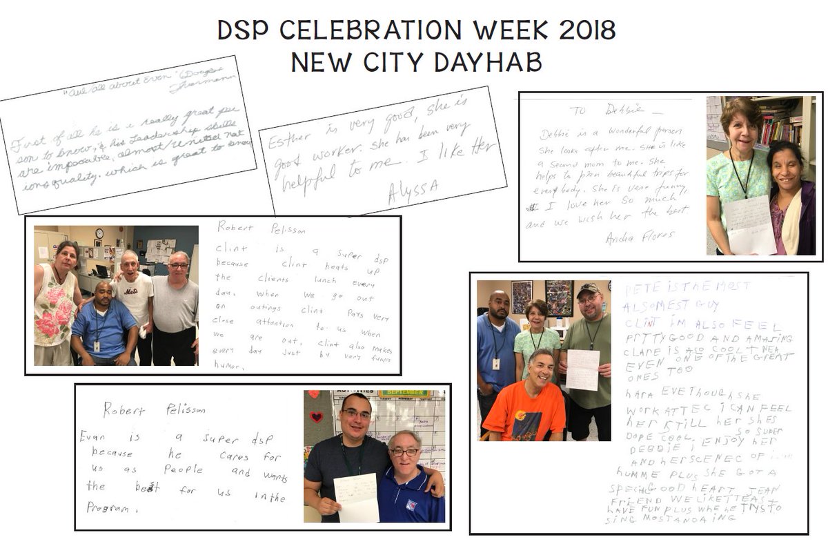 Jawonio's tweet photo. Jawonio Celebrated DSP Week by sharing Spotlight Profiles on a few of our incredible DSP staff and collected thank you notes from consumers who wanted to show their appreciation for the DSPs who support them everyday. #DSPWeek2018 https://t.co/YjvqYa3Fz8