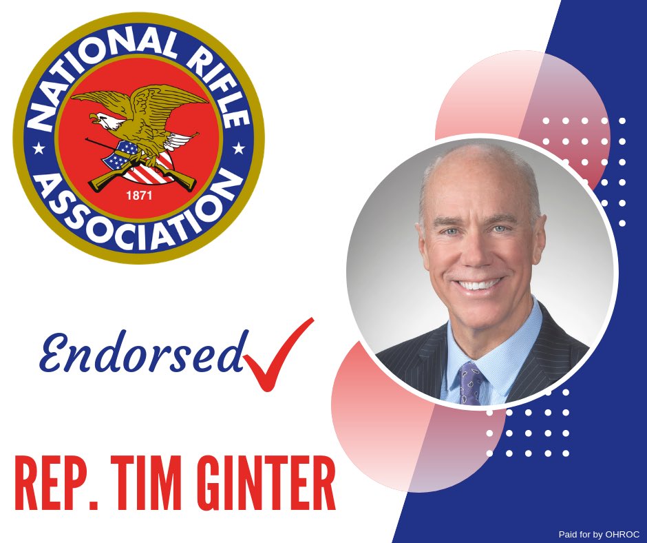 RepTimGinter's tweet image. As a proud member of the NRA, I am honored to have received their endorsement for my candidacy.