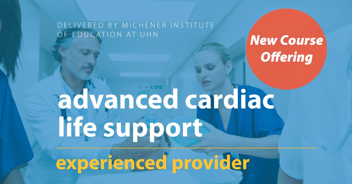 CEMichenerUHN's tweet photo. New Course offering: @CE_MichenerUHN is introducing a new #ACLS for Experienced Providers. This course is taking place October 27th from 9AM - 5PM.
Spots are filling up, register today at: https://t.co/R1t9b04DQE …
#ACLS #CPR #OntarioHealthCare #CardiacLifeSupport #firstaid https://t.co/6IMYQNoDId