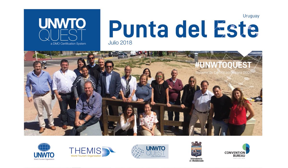 UNWTOAcademy's tweet photo. 👍🌎🇺🇾‼️En julio 2018 continuamos acompañando a @PdelEBureau en @Uruguay_Natural en el proceso de mejoras para la implementación de la Certificación #UNWTOQUEST para OGDs (Organizaciones de Gestión de Destinos). ▶️https://t.co/OBXNh39vX2
#punta365 #puntatodoelaño https://t.co/SLfcErzBnu