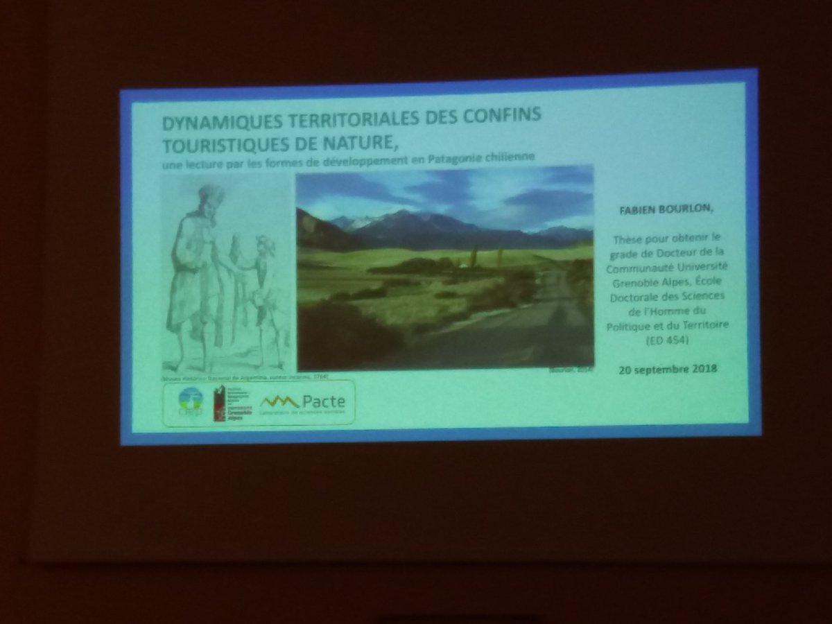 Gaboinostrozavi's tweet photo. Solida Lectura de Tesis Doctoral de Fabien Bourlon; Universidad de Grenoble-Francia #cermosem #Aprot #Patagonia #societur https://t.co/l7ghi2ZloU