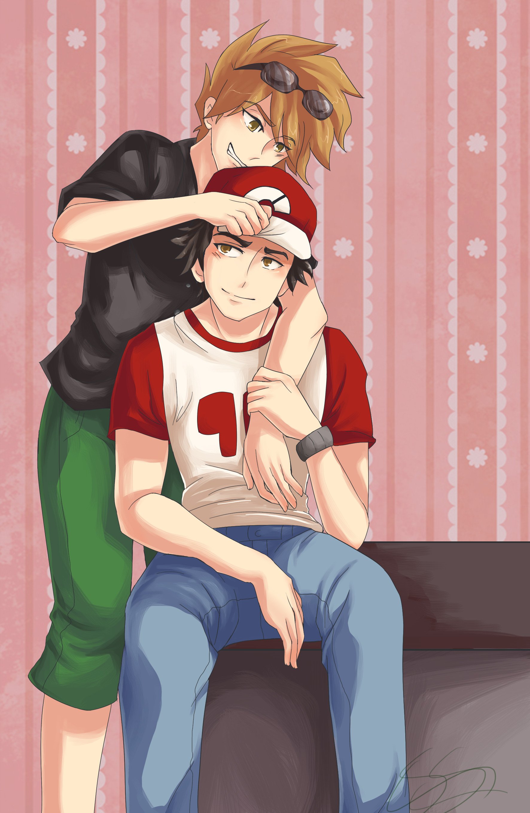 Genesee No Twitter More Art Of Red And Green Because Once I Start I Cannot Stop Preparing For A Great Art Comeback Pokemon Pokemonfanart ポケモン イラスト レグリ グリレ レッド グリーン