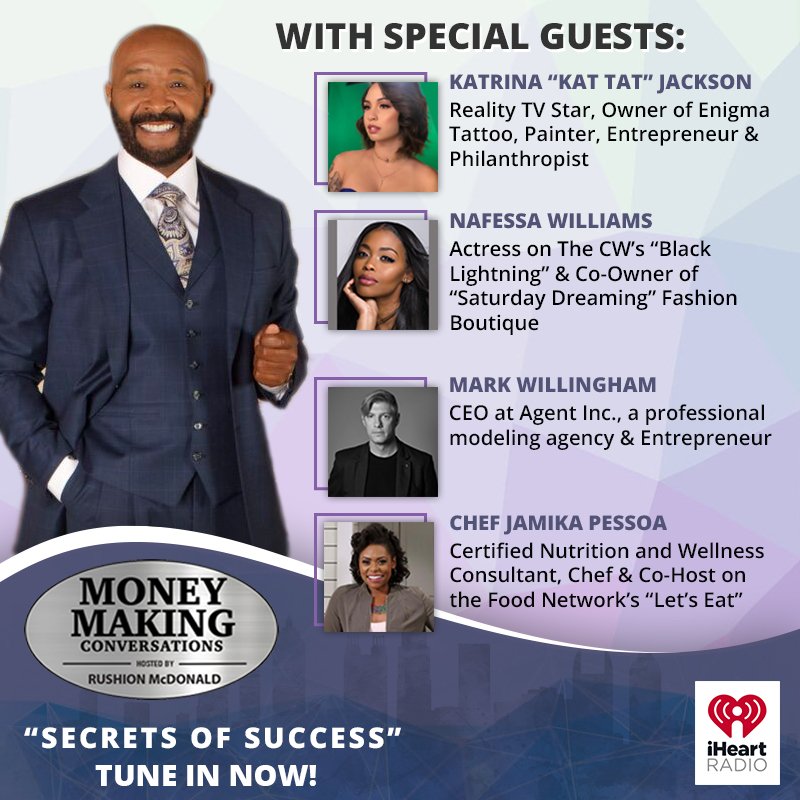 RushionMcDonald's tweet photo. #MoneyMakingConversations with Katrina "Kat Tat" Jackson, Nafessa Williams, Mark Willingham &amp; Chef Jamika Pessoa. ➡ https://t.co/ehJaJ3t4gX #KatTat #EnigmaTattooStudio #NafessaWilliams #BlackLightning #SaturdayDreaming #MarkWillingham #AgentInc #LetsEat #ChefJamika #AskMMC https://t.co/NDNjJviKiA