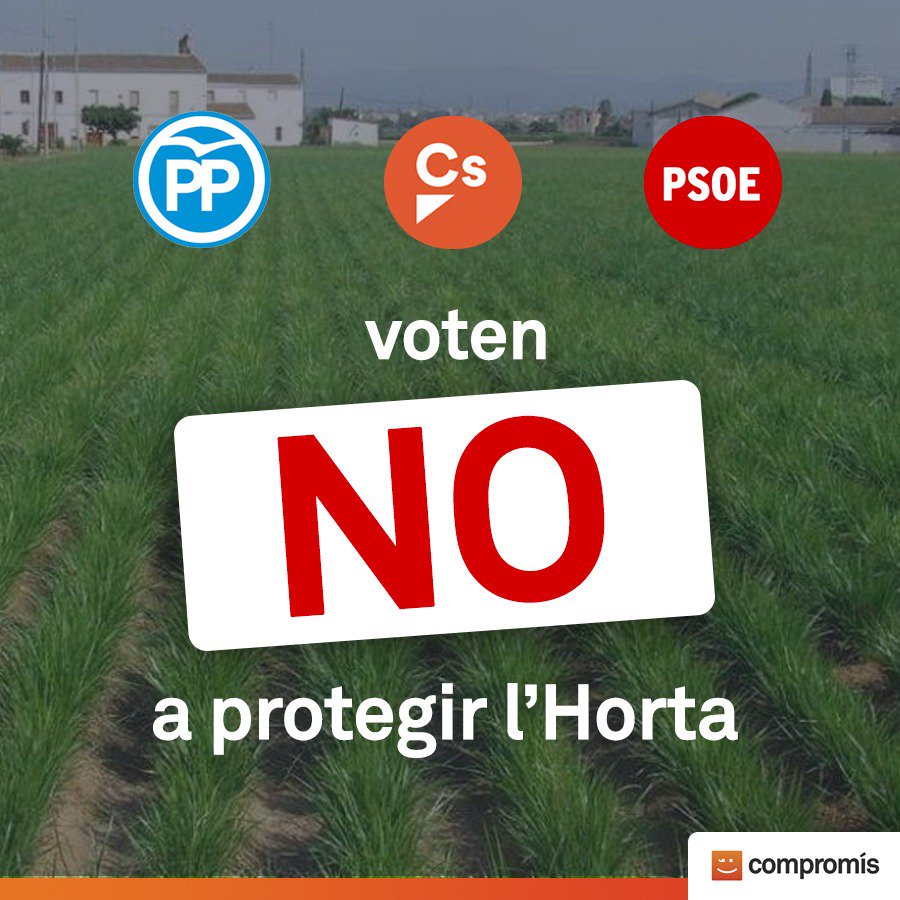 compromis's tweet photo. PP💸, Ciudadanos🎃 i PSOE🤥 voten NO🤬 a protegir l'horta🍊🍅 de #València

La nostra alternativa 🛣️ era :

1️⃣ Més respectuosa amb l'horta 🥕🍆
2️⃣ 80% més barata 💶
3️⃣ De sentit comú 😉

📝+INFO➡️ https://t.co/ALh5uqopyK

📺@joanbaldovi ➡️ https://t.co/oEPfvyrhfI https://t.co/vCgTgHxHBX