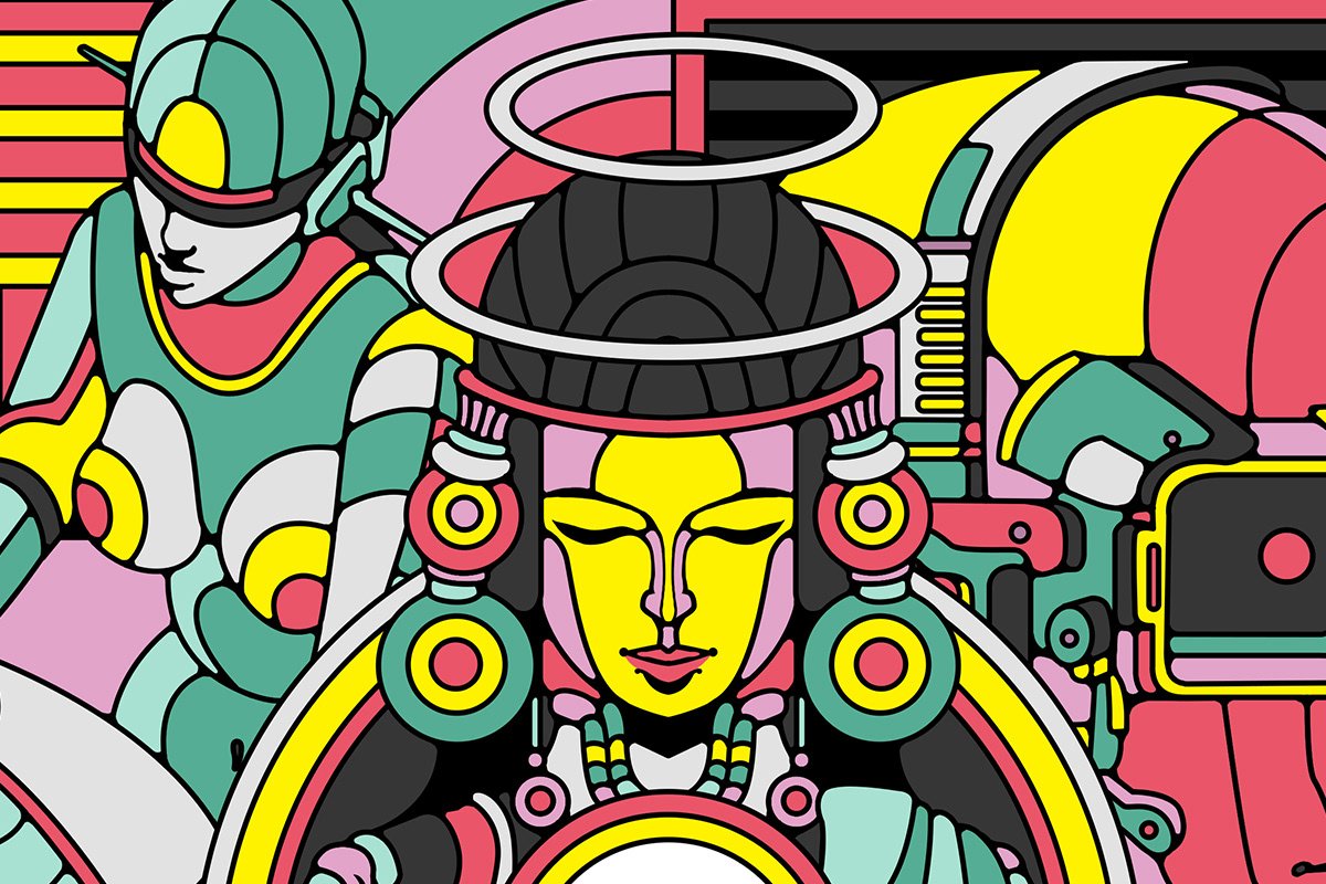 abduzeedo's tweet image. Stylish Illustration for French Magazine Usbek &amp;amp; Rica dlvr.it/Qkqj1J