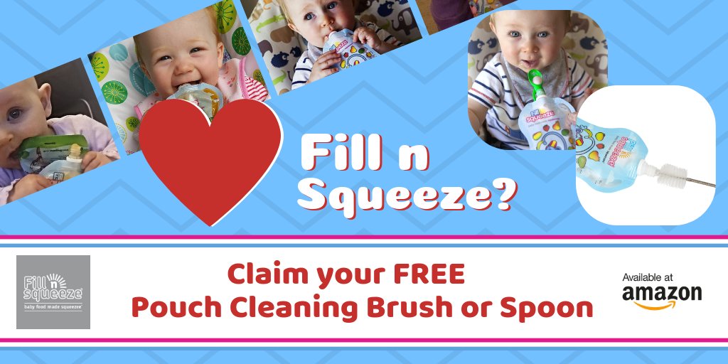 Do you ❤ your Fill n Squeeze?  Get in touch with Fill n Squeeze creator, Rifat at rifat@fillnsqueeze.co.uk  and claim your FREE* pouch cleaning brush or pouch spoon.

* Your gift we be in return of a review of the product on Amazon.