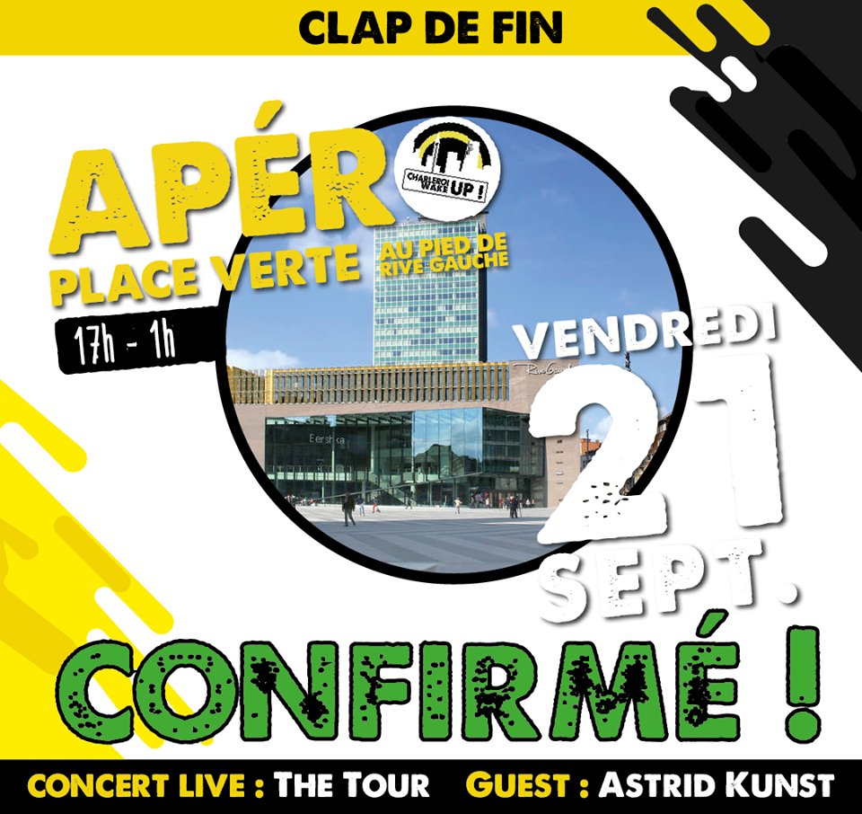 ArtistCapitol's tweet image. Charleroi, wake up! Het centrum van de stad wordt nieuw leven ingeblazen. Vrijdag 21 september zullen MC Astrid Kunst en The Tour bij onze zuiderburen optreden op Place Verte in Charleroi.

#OnAChasséLaPluie #CharleroiWakeUp #RendezVousVendredi #PlaceVerte