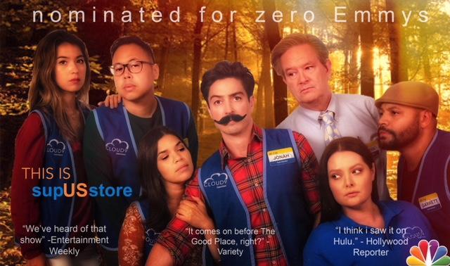NBCSuperstore's tweet photo. They have The Big Three, we have Cloud 9. #ThisIsUs #Superstore https://t.co/di5a7n5W9u