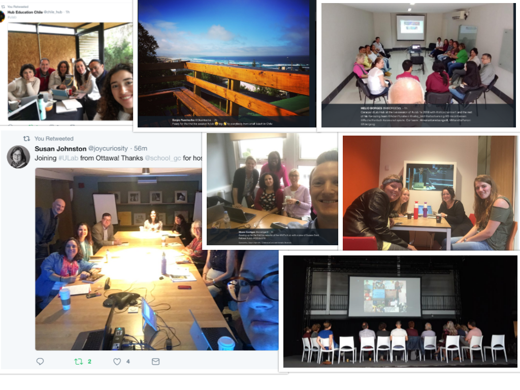 AdamYukelson's tweet photo. Always one of my favorite parts of our MITX #ulab course is to see all the hubs gathered in different places around the world. Here are a few from this morning's session. @ottoscharmer1 @kelvy_bird @MITxULab @MITxonedX @edXOnline https://t.co/PLpBSDk1W8