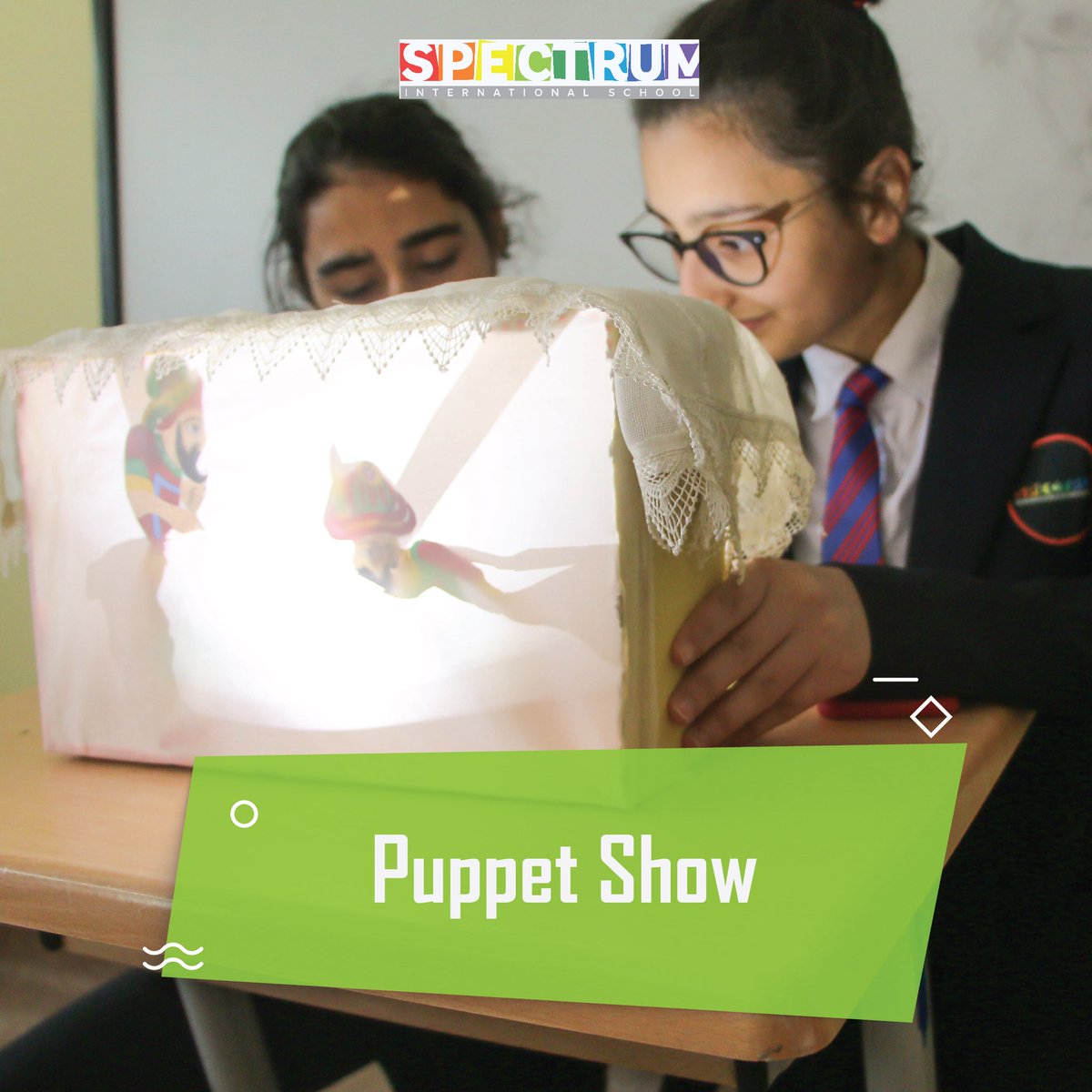 spectrum_is's tweet photo. There was a Turkish Shadow Play called Hacivat & Karagöz for our students today. Thanks to that and other activities, the day of Turkish Language went very interesting and involving.
⠀⠀
#Turkish #Shadow #Play #Fairtales #SpectrumIS #Spectrum #Astana #Kazakhstan #BilimOrda https://t.co/Whj5nB642S