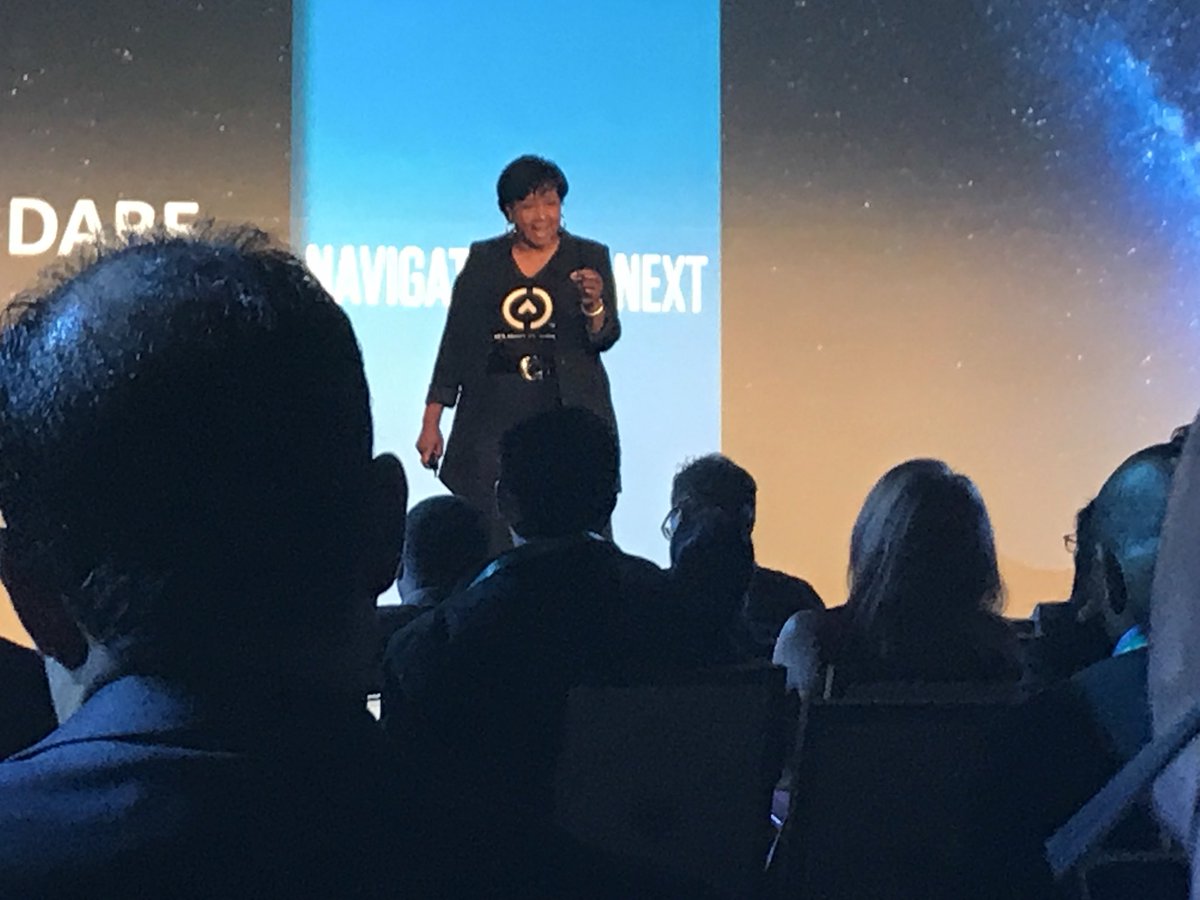 Dr. Jemison, engineer, physician and astronaut, presenting at Infosys conference:  The future never just happened, it was created.  #InfosysConfluence