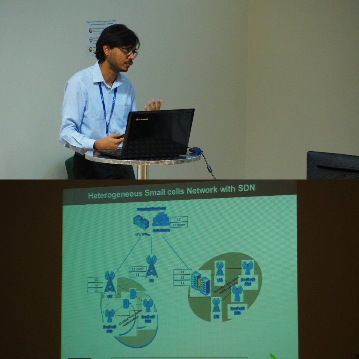 H2020ITN_SECRET's tweet photo. ESR Tafseer Akthar (@taffattwi) presenting his paper "Wireless chanel characterization over simulations for an indoors environment at 2.4GHz". #ITN_SECRET #Broadnets2018 #5G https://t.co/iSZRR1xWyp