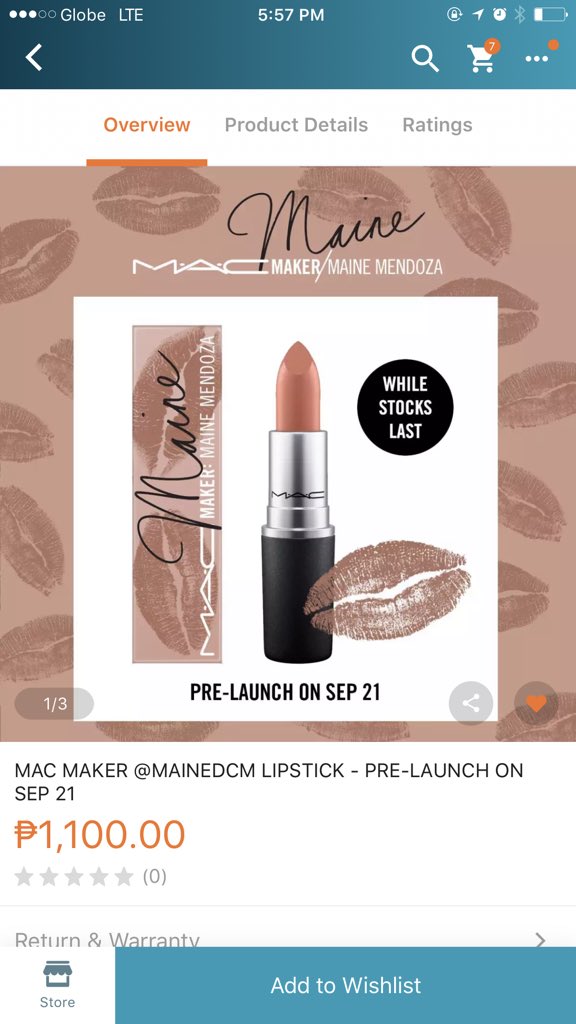 At exactly 12mn later we can start ordering <a href="/MACcosmetics/">M•A•C Cosmetics</a> <a href="/mainedcm/">Maine Mendoza</a> shade at <a href="/LazadaPH/">Lazada Philippines</a>! Happy shopping! #MaineMACLipsIn1Day