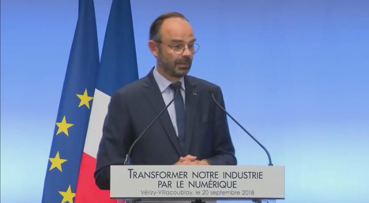 🔴 «C’est avec les #collectivités que <a href="/DelphineGeny/">Delphine Gény-Stephann</a> et <a href="/mounir/">Mounir Mahjoubi</a> lanceront une initiative en faveur de la transformation numérique des TPE/PME le 15 octobre prochain» @EPhilippePM en déplacement à <a href="/3DSfrance/">Dassault Systèmes FR</a> aujourd’hui 📍 #francenum #transfonum #tpe #pme #TransformationNumérique