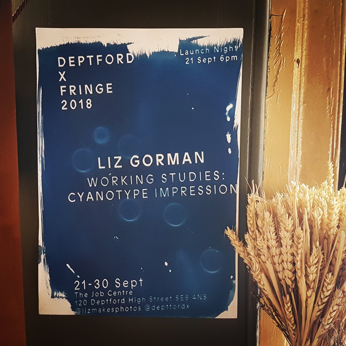 Make sure you pop down to our sister pub @jobcentredeptford to feast your eyes and minds and experience the wonderful talents of <a href="/lizmakesphotos/">Liz Gorman</a> who will be opening @deptfordx with her #cameralessphotography .
Starts TOMORROW.
#Deptford #newcross #brockley #cyanotype
