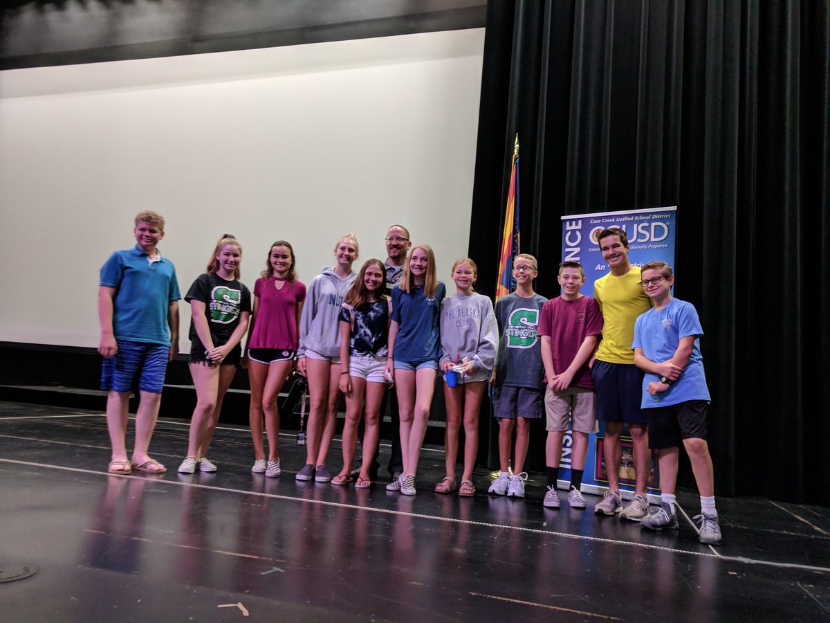 Awesome Kids with the very proud principal @STMSStingers