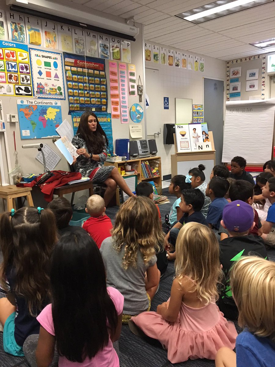 Mrs. Bos reading “The Invisible Boy” written by Trudy Ludwig, to the Kindergarten class. This story ties in our IB attributes of Caring and Open-Mindedness. Let’s all bring color to each other! @suptchurchill #cusdlearns #teamjefferson #jeffersonIB #IB