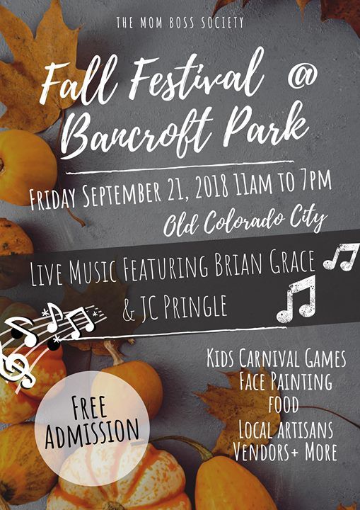 JohnSmithInsur1's tweet photo. Come out to Old Colorado City on September 21 for the Fall Festival at Bancroft and bring the entire family for a fun day. https://t.co/g6HnYcHHc0 https://t.co/QQb3tuQFcE