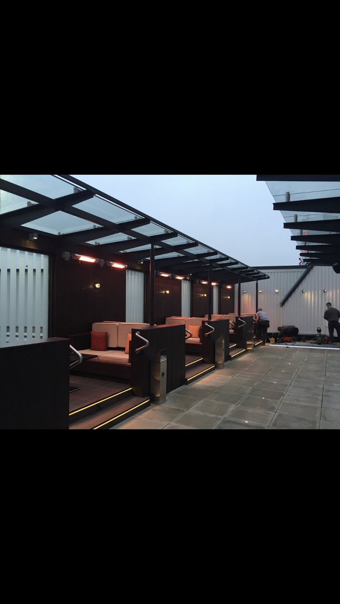 Bespoke glass roofed gaming terrace @ Resorts World NEC .
Designed , supplied and installed by TaylorHood  👍