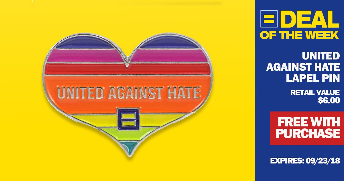 HRC's Deal Of The Week: United Against Hate Lapel Pin!