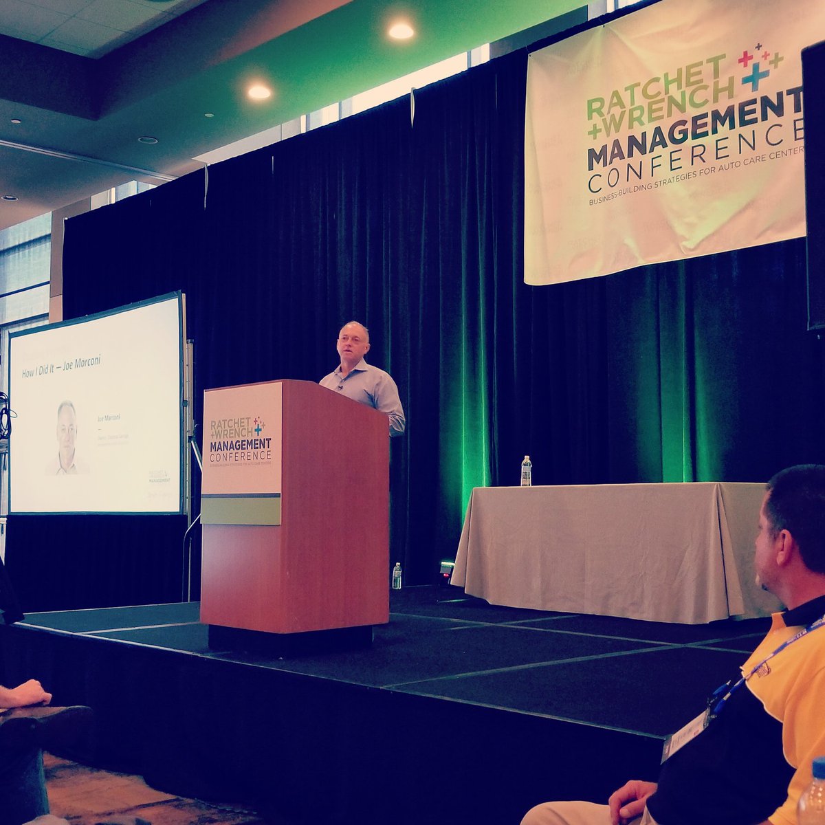 DwayneMM821's tweet image. Joe Marconi kicks of the 2018 @RatchetNWrench Management Conference. 
@DynamicAutoMD #howididit