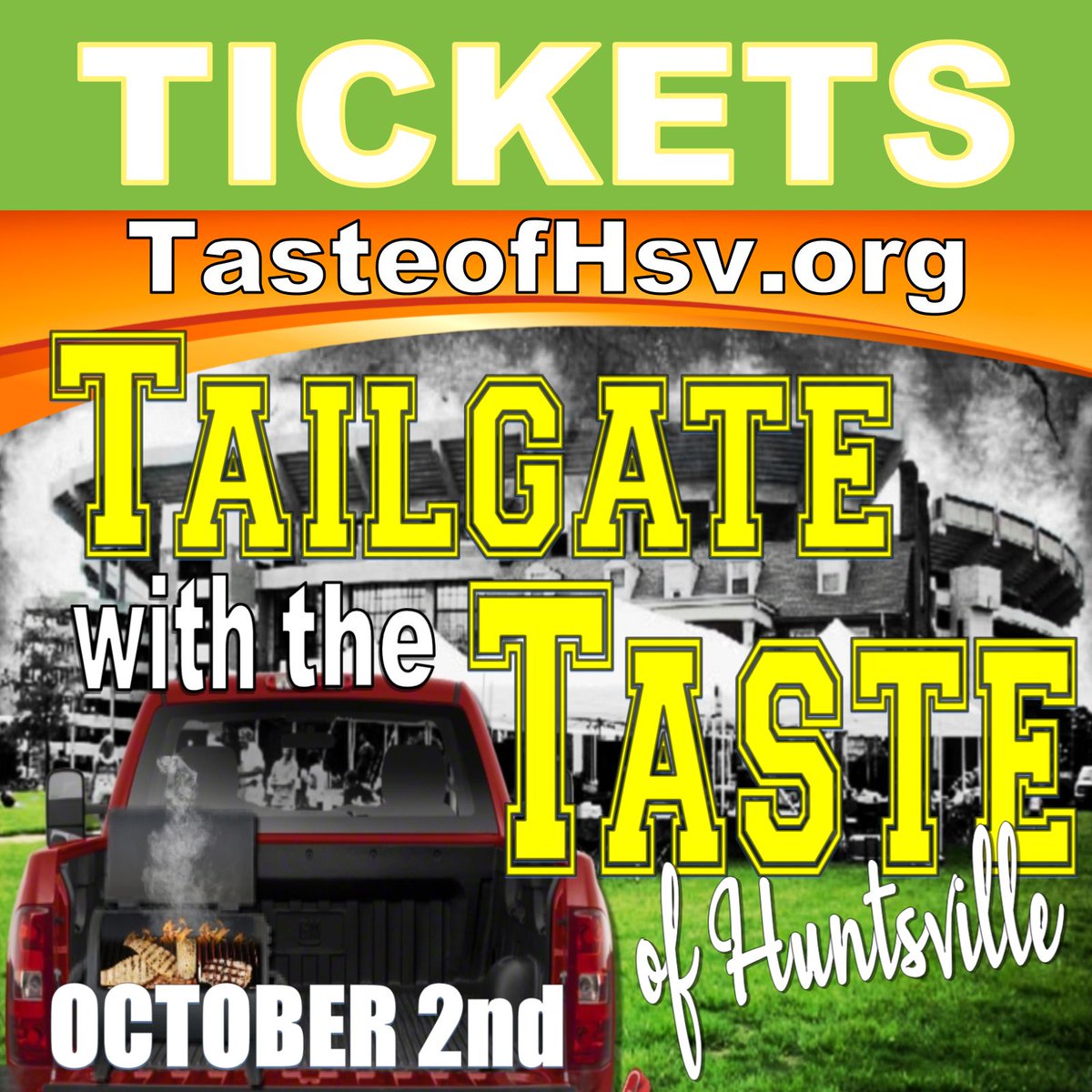 Two more weeks till the 43rd Annual Taste of Huntsville Event Kicks Off! Will you join us for our Tailgate Fundraiser? TasteofHsv.org for complete details. Benefiting #HarrisHomeforChildren #DowntownRescueMission #tasteofhsv #tasteofhsv2018 #foodieevent <a href="/hsvhospitality/">Huntsville-Madison County Hospitality Association</a>