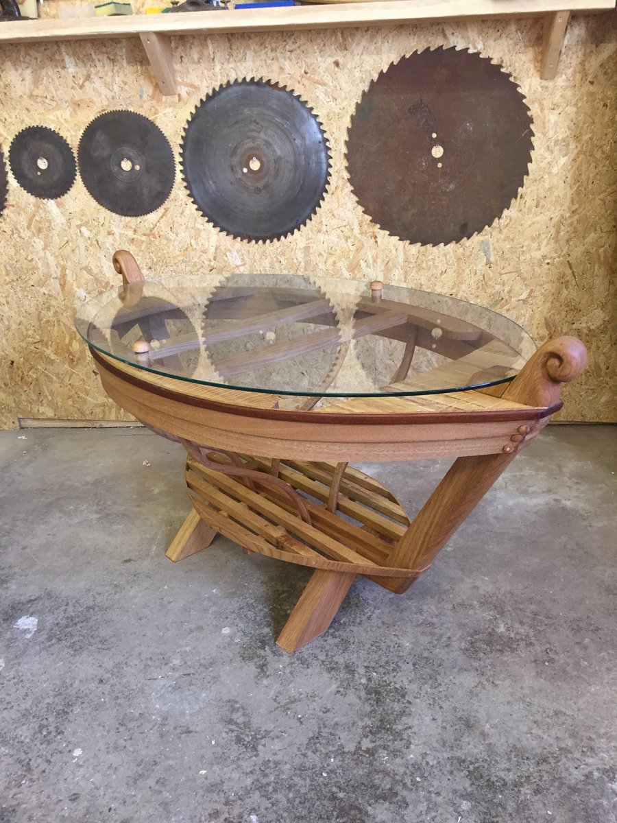 FARcabinetmaker's tweet photo. A pair of boat coffee tables finished! Made in oak ash and a mahogany strip. #wooden #interiors #design #interiordesign #boat #boattable #coffeetable #woodenboat #woodworking #woodworker #handmade #art #finewoodworking #artist #wood #london #edinburgh #londonboatshow #scotland https://t.co/dxKSHM6Zz6