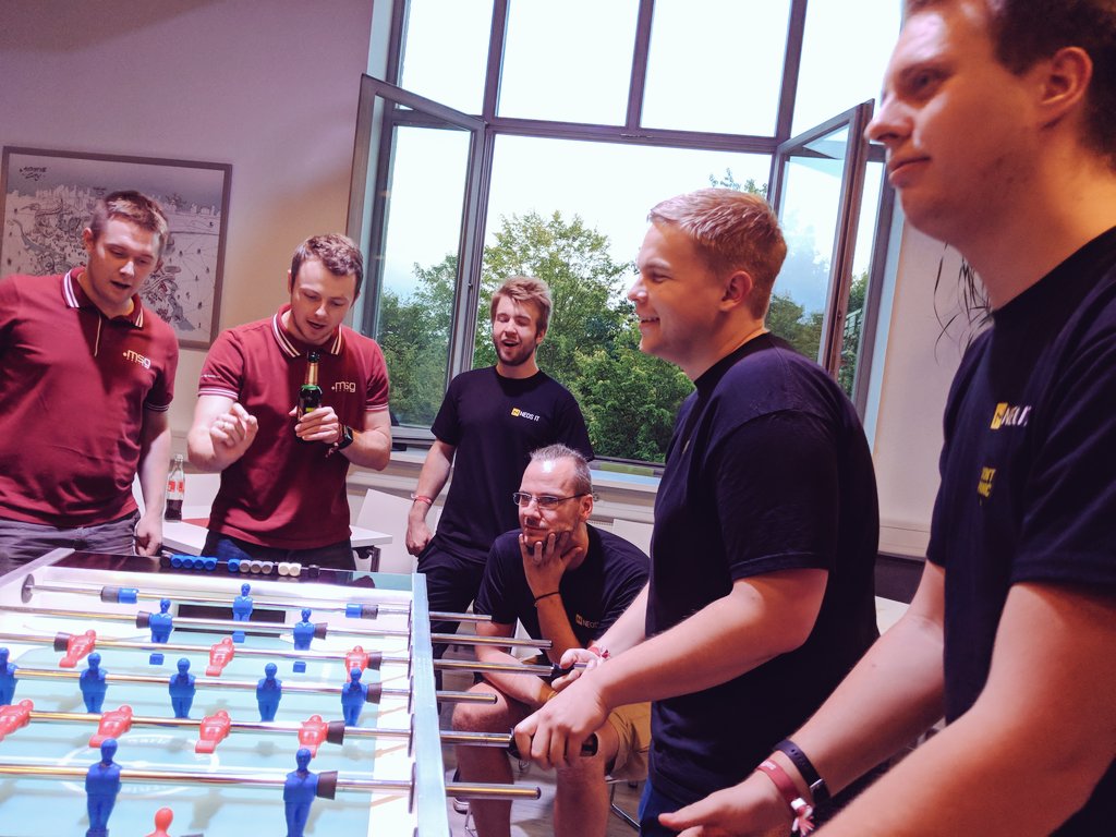 ...und ein Tor für <a href="/msgDAVID/">msg group</a> ! Etwas weniger Begeisterung bei uns ;) #kickitcup2018