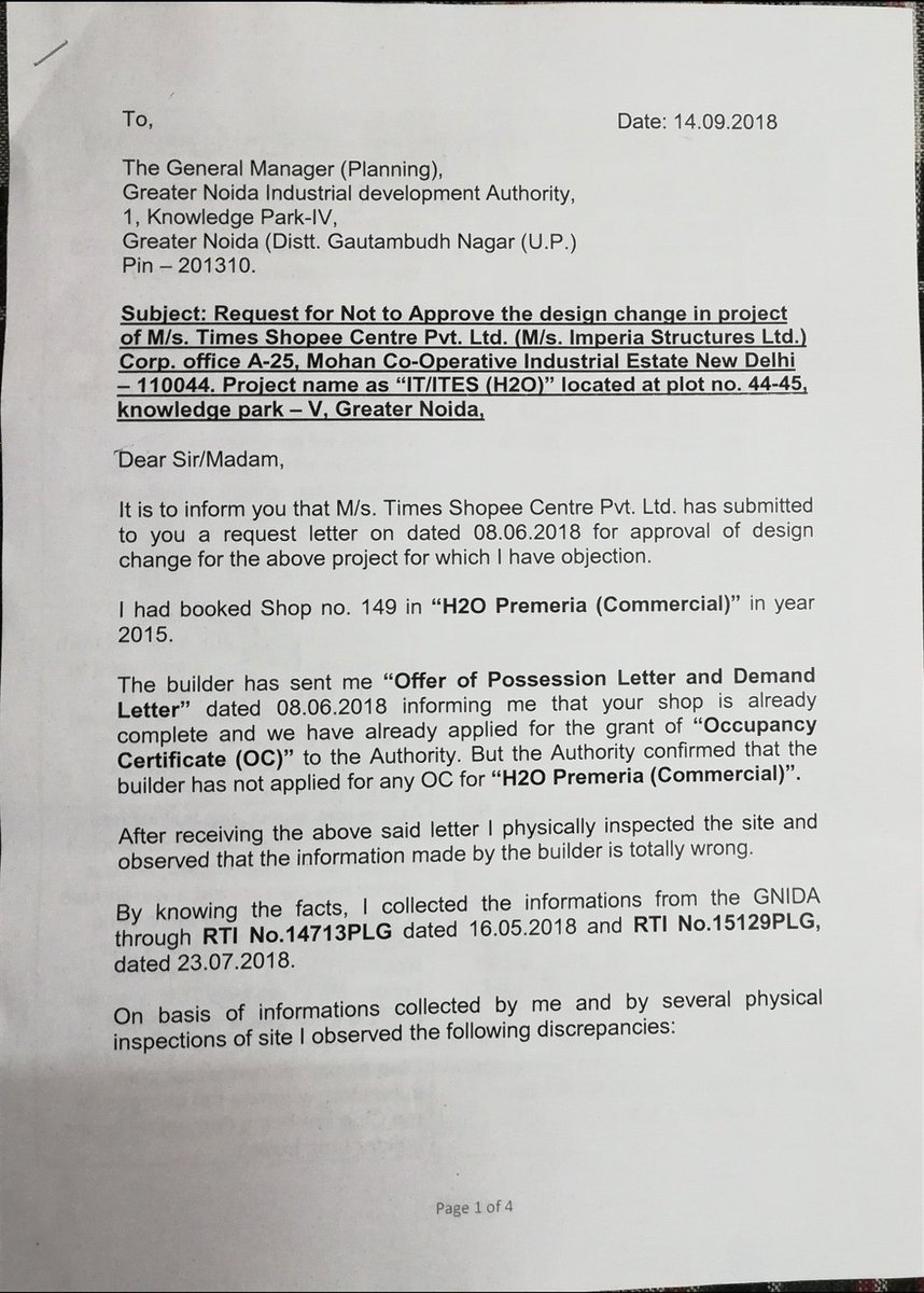 NadeemA98529605's tweet photo. @narendramodi @PMOIndia @CMOfficeUP @rajnathsingh @sudhirchaudhary @NoidaAuthority @noida_authority @spranoida @noidapolice Honorable Sirs, Kindly pay attention to the illegal construction of M/s Imperia Structures Ltd in Project "H2O" at plot no.44-45, Sector KP-V, Greater Noida https://t.co/4zKxFU1m01