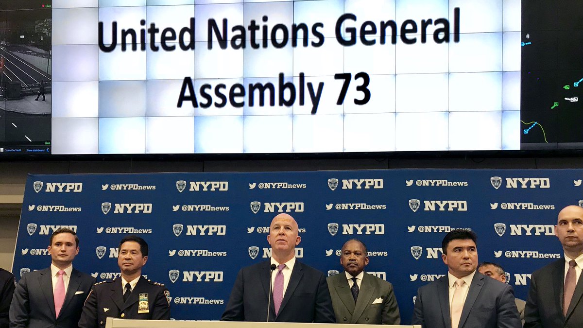 Picture of police commissioner at podium