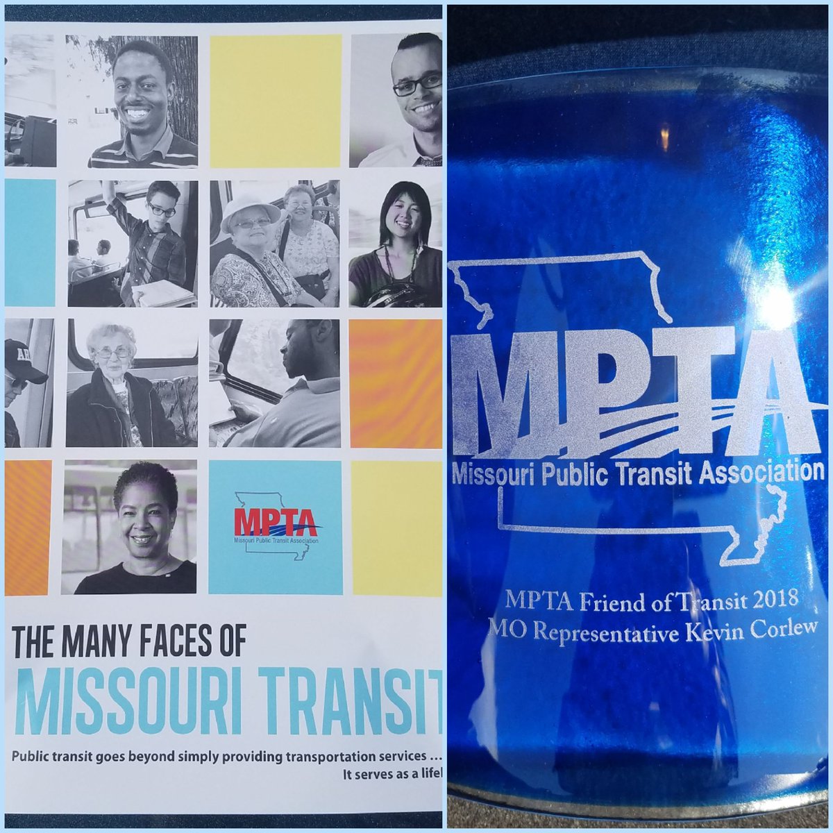 KevinCorlew's tweet photo. Grateful &amp; humbled to receive the 2018 Friend of Transit award from @MOPublicTransit! I'll continue to work to improve the #MoTransportation system in all of its modes to provide greater mobility, quality of life, and economic opportunities for all Missourians. #MoLeg #KC https://t.co/whwTFL1usT