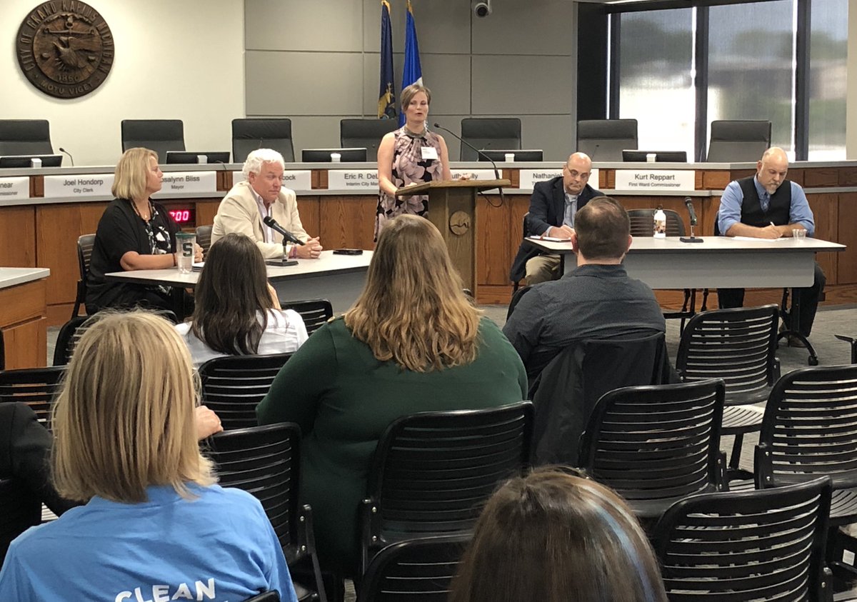 CityGrandRapids's tweet photo. We're pleased to have the @MML Convention in GR this week. Today's activities include a panel discussion with City staff on our sustainability efforts. #environmentalquality #socialresponsibility #economicprosperity #governmentalaccountability https://t.co/vHf05SRwhq