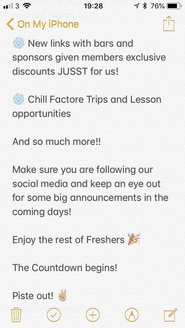 Welcome back!! 🎉

JUSST 2018/19 is here and we are buzzing for the year ahead! With weather like today it does sadly look like summer is over… however look on the bright side - WINTER IS COMING!! ❄️