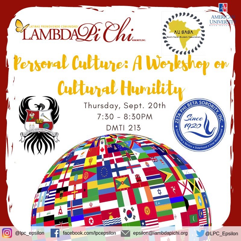 LPC_Epsilon's tweet photo. We have back to back events again! Show up to DMTI 213 tonight for a workshop on Cultural Humility. #PiChiWeek #KeepingUpWithEpsilon https://t.co/h5MgZPUPIQ