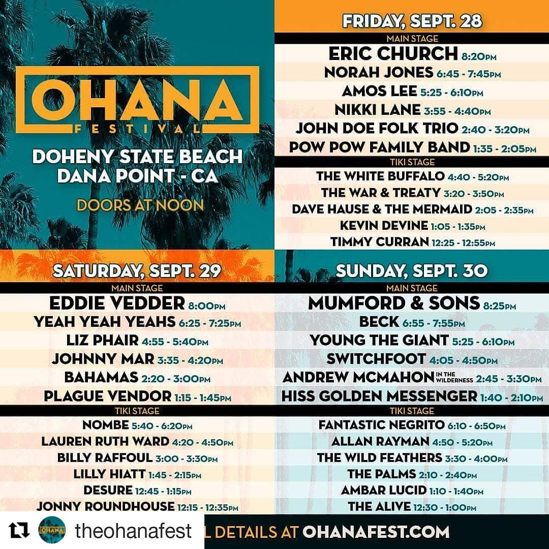 OC_Concierge (@oc_concierge) on Twitter photo #Repost <a href="/theohanafest/">The Ohana Fest</a>
Here are your official Ohana Set Times! Can't wait to see everyone at the show.
Passes: ohanafest.com
➡️oc-concierge.com #Repost <a href="/theohanafest/">The Ohana Fest</a>
Here are your official Ohana Set Times! Can't wait to see everyone at the show.
Passes: ohanafest.com
➡️oc-concierge.com