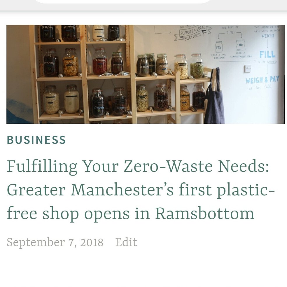 Have you ever struggled to shop #plasticfree?  Abbie Sellers @FulfilledShop talks #zerowasteshopping at the first plastic-free shop in #GreaterManchester. Read the full article here: blueplaneteffect.wordpress.com/2018/09/07/ful… 🌊