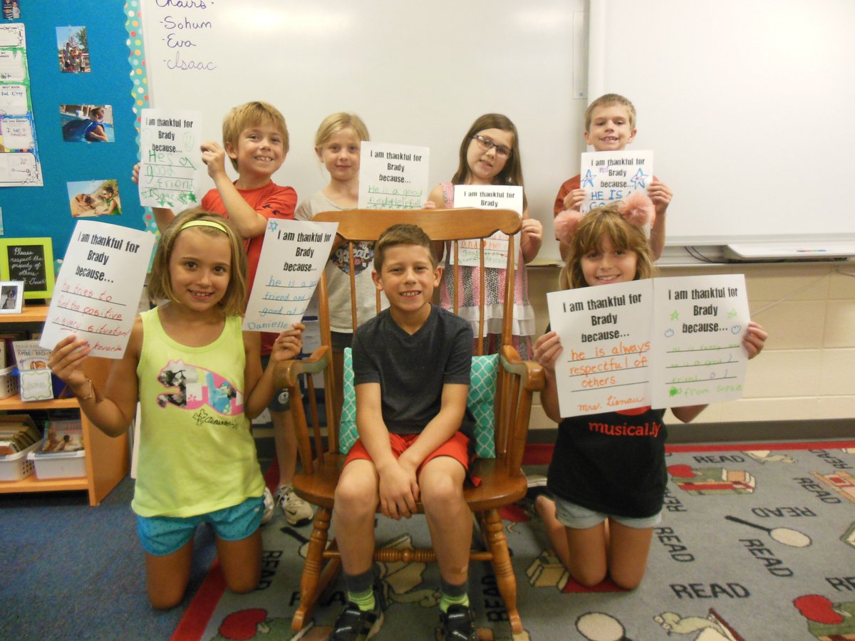 MissKovarik's tweet photo. We are so thankful to have Brady as a part of our learning community! #3KStarStudent #Geneva304 #ThankfulThursday @WesternAve304 https://t.co/akJ72tOFsJ