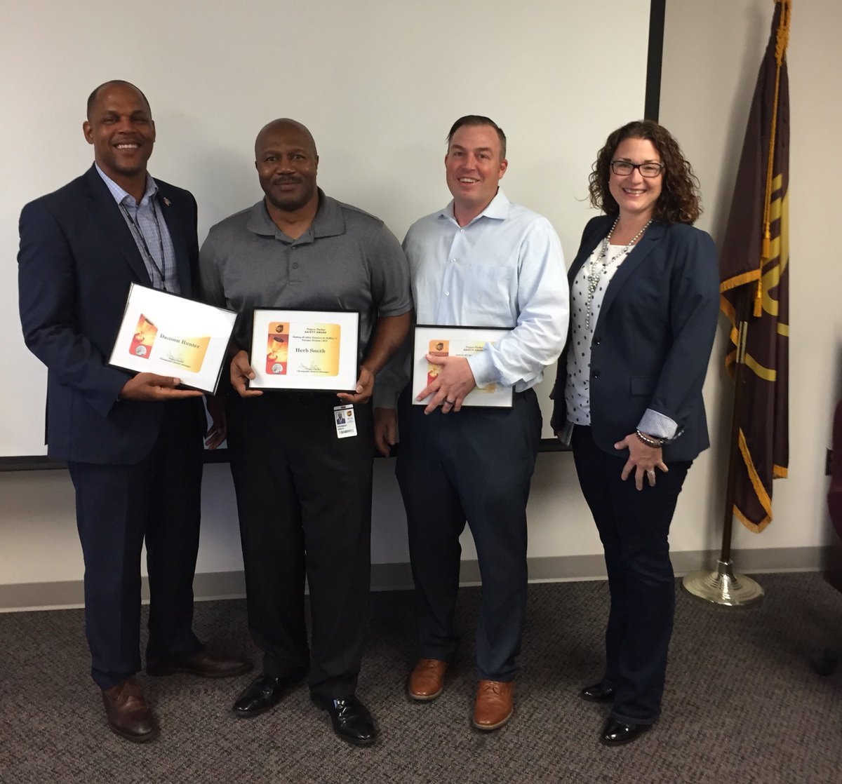 Lucia Peyton (@lucia_peyton) on Twitter photo Chesapeake District Safety Council recognition to our super stars in Potomac Division -Damion Hunter, Herb Smith and Beau Ballou #chesapeakeupsers #safetyrocks <a href="/UPSTrayceParker/">Trayce Parker</a> @damion Chesapeake District Safety Council recognition to our super stars in Potomac Division -Damion Hunter, Herb Smith and Beau Ballou #chesapeakeupsers #safetyrocks <a href="/UPSTrayceParker/">Trayce Parker</a> @damion