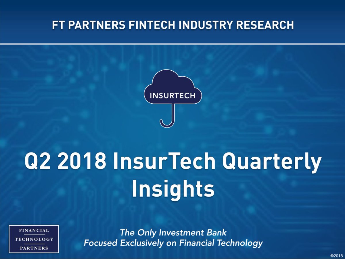 Global InsurTech funding on track to exceed $3 billion for a second year, check out all the latest financing and M&amp;A data through mid-year in our Q2 report here: bit.ly/2PTlcpM  @ftpartners #insurtech