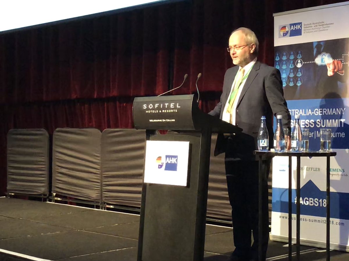 GermanChamberOz's tweet image. .@VolkmarKlein 
Member of the German Bundestag at the Official Opening #AGBS18 - Signal behind the figures is important: stability and confidence #Growth #GDP
