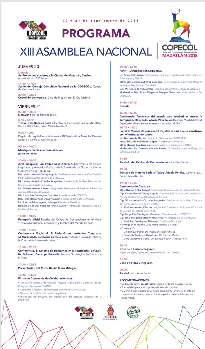 Inicia la XIII Asamblea Nacional de <a href="/CopecolMx/">Copecol</a> en Mazatlán <a href="/RamiroRamosSal/">Ramiro Ramos Salinas</a> 👍