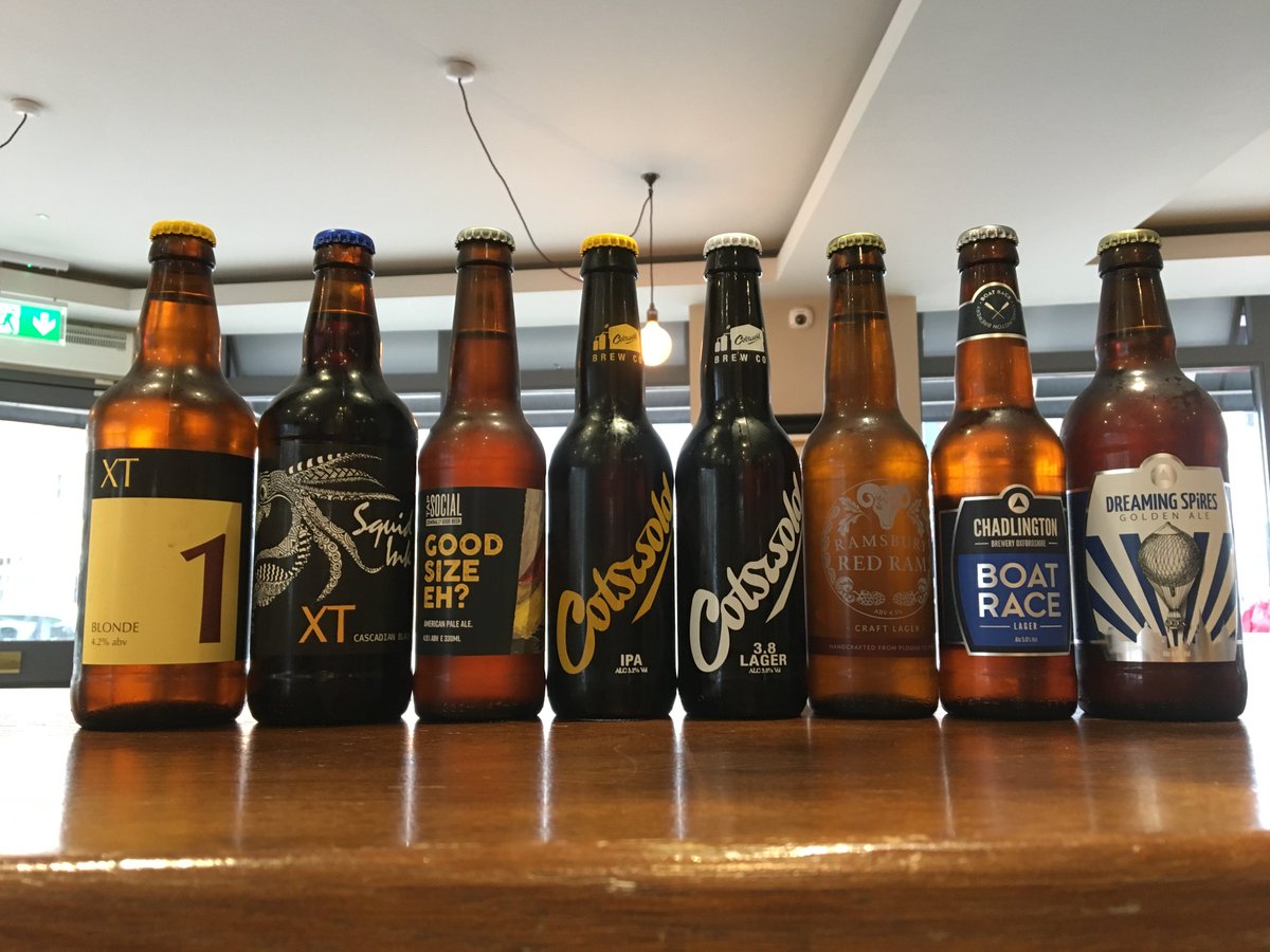 As you know we like to keep things local here at the OWC, as well as over 300 different wines we also have an awesome local beer selection. 
<a href="/tapsocial/">tapsocial</a> <a href="/Chadbrewery/">Chadlington Brewery</a> <a href="/xtbrew/">XT Brewing</a>