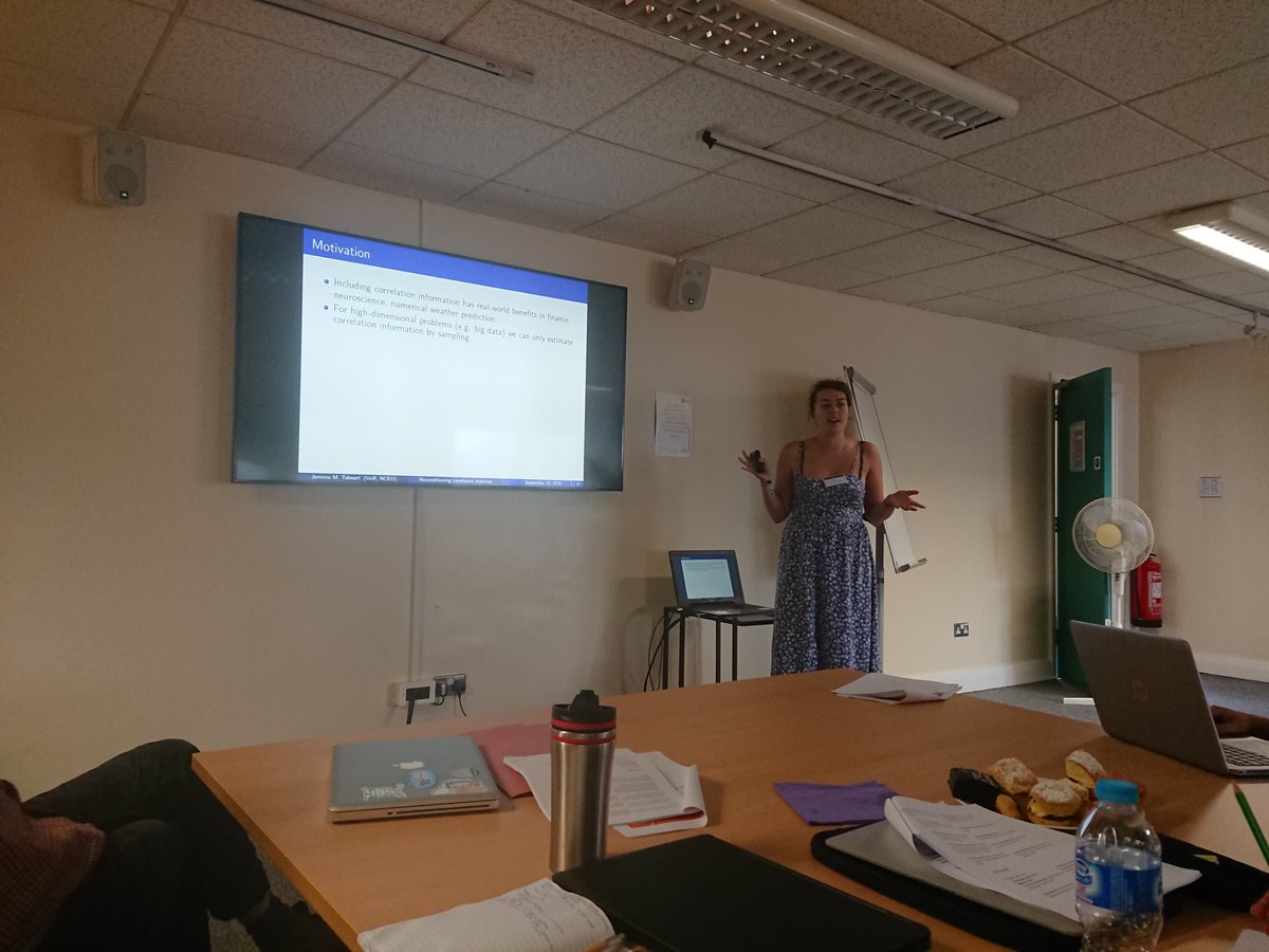 jemimatabeart's tweet image. Me in action today at #climathnet2018 explaining how to use linear algebra to include observation error information in #dataassimilation for #NWP #phdchat